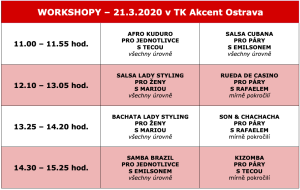workshopy - 21.3. - TK Akcent Ostrava